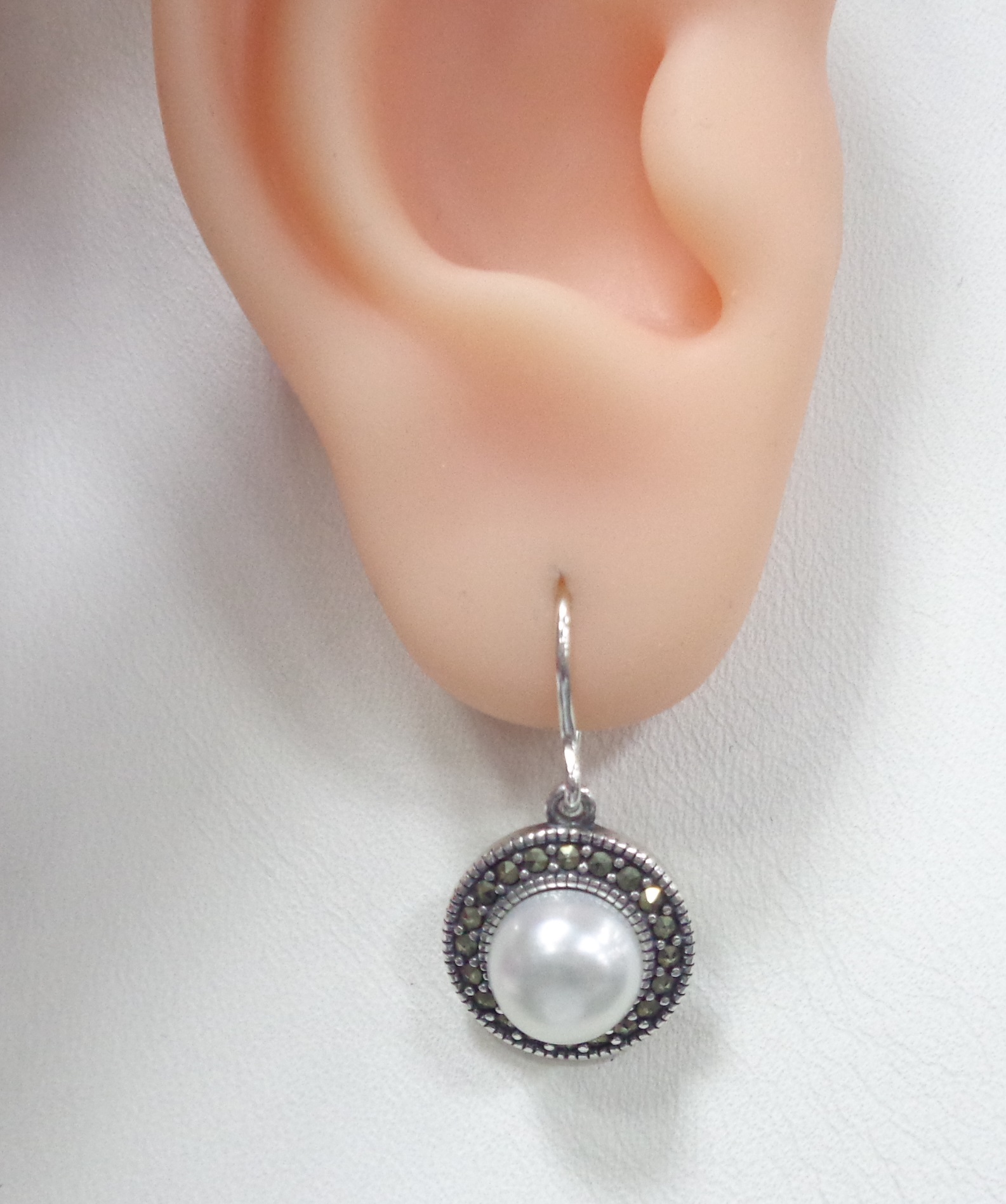 Серебряные серьги с жемчугом